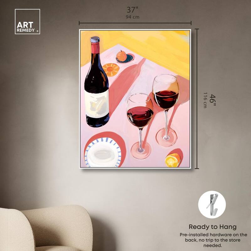 Summer Wine table Canvas by Art Remedy