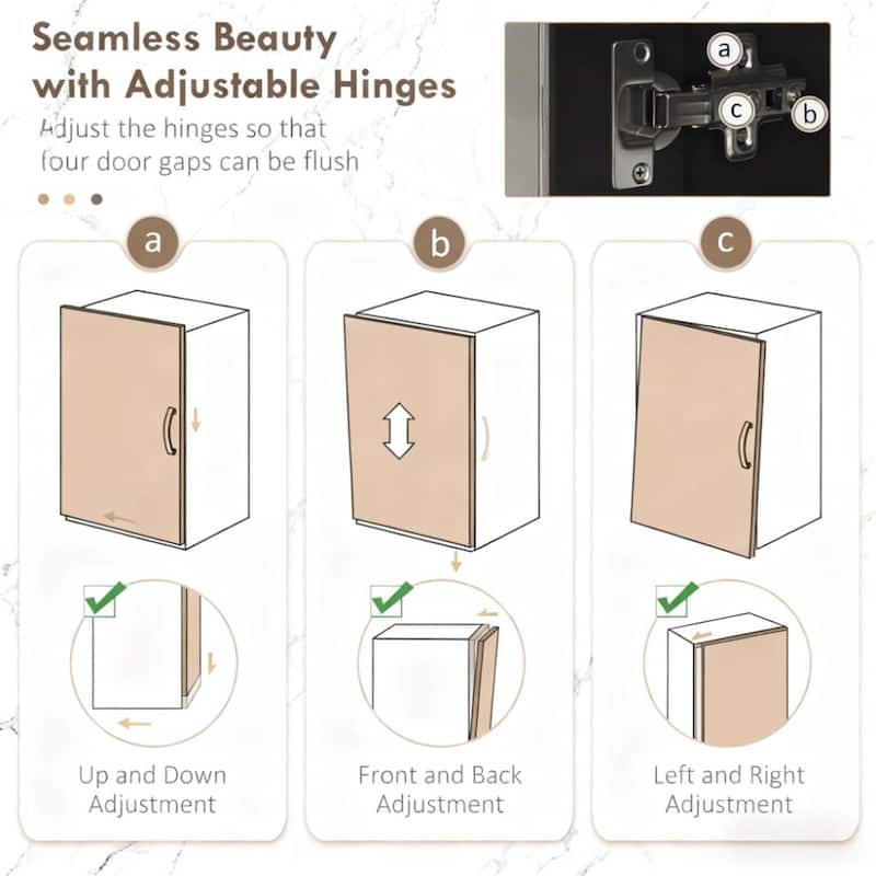 Freestanding Kitchen Pantry Storage Cabinet