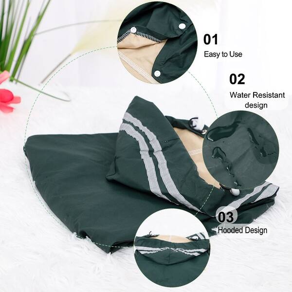 Shop Pet Dog Raincoat Dogs Rain Jacket Poncho Clothes Polyester