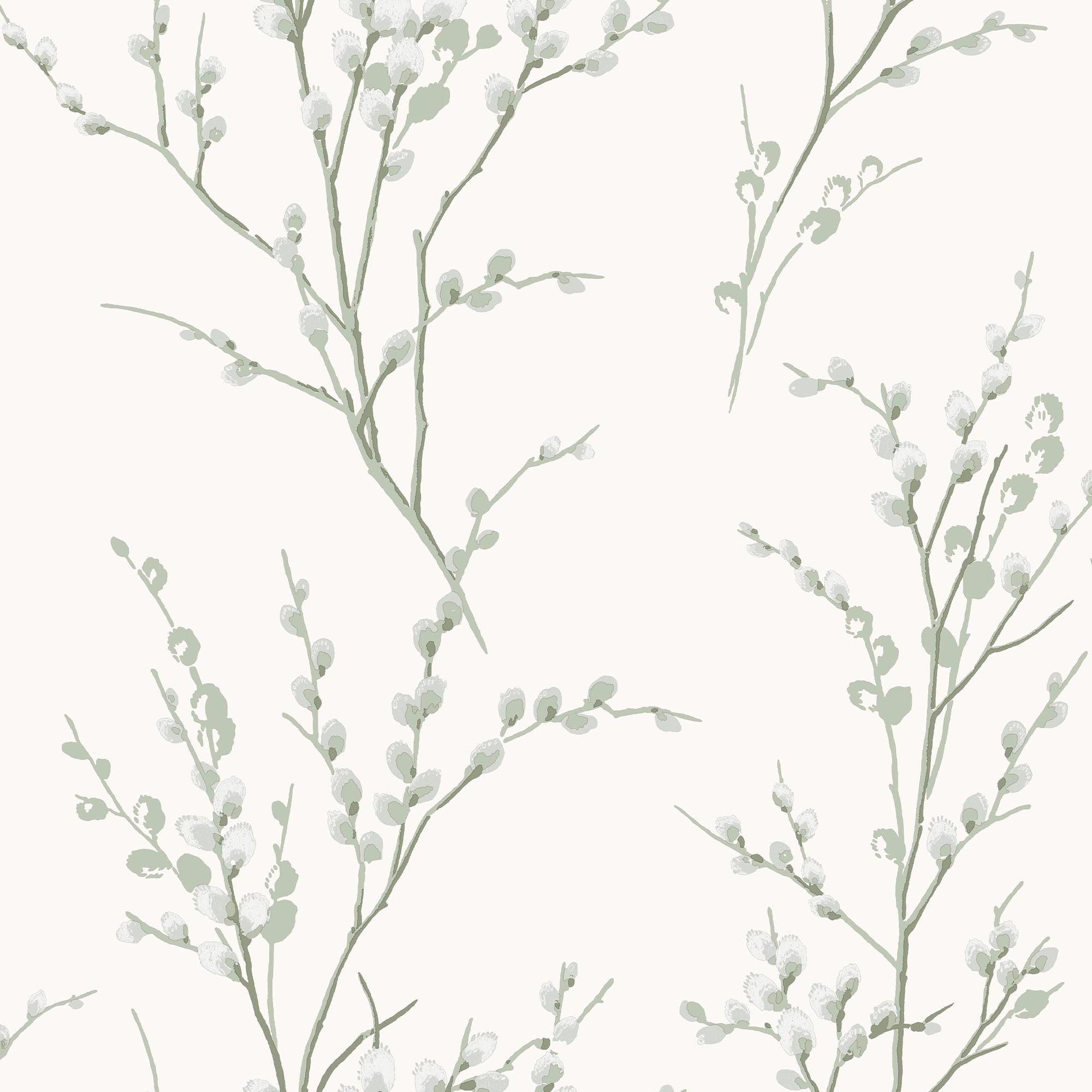 Laura Ashley Willow Sage Green Wallpaper