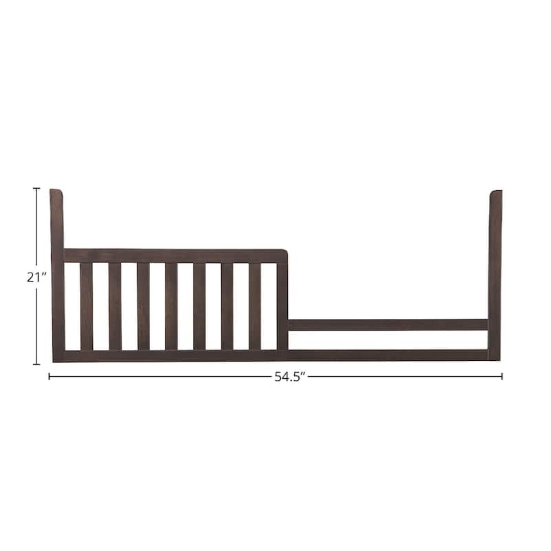 Taylor 55" Wide Farmhouse Toddler guardrail, River Rock Brown