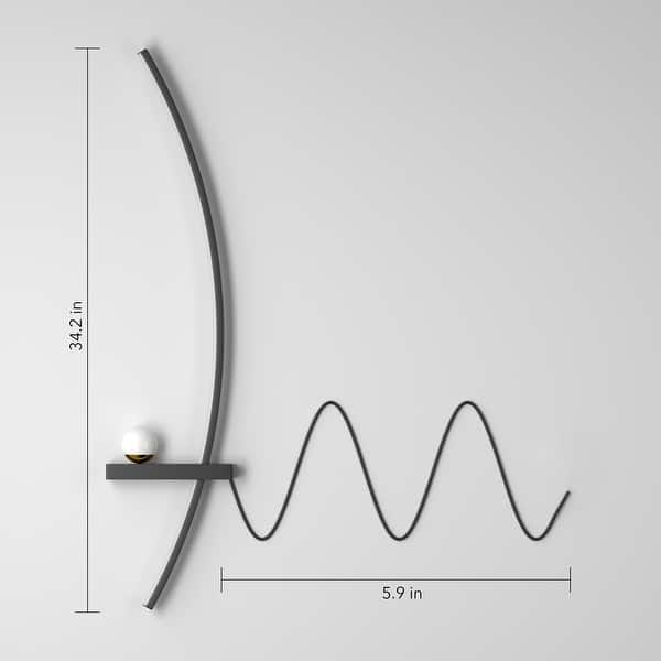 34" Arc Wall Sconce, 3 Color Temperatures - Set of 2 - 34 inch