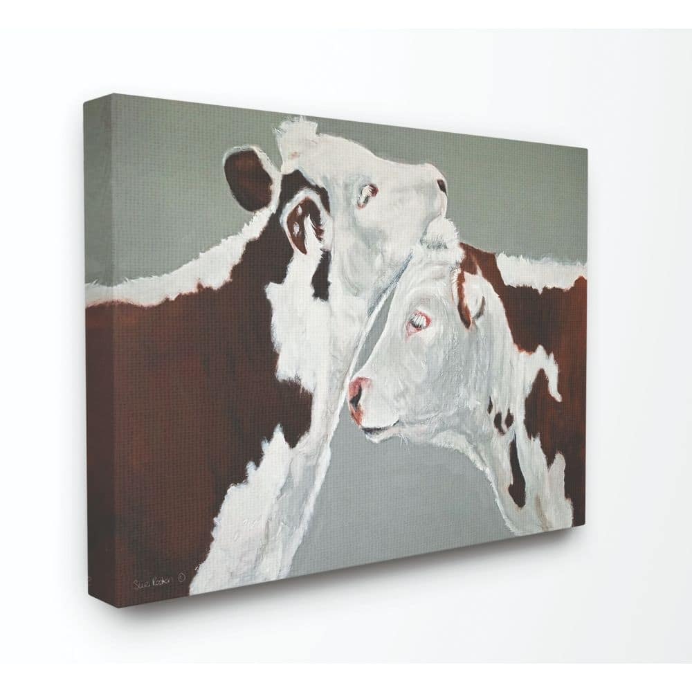 Stupell Cow Couple Green and Brown Painting, 16 x 20, Proudly Made in USA - Multi-Color