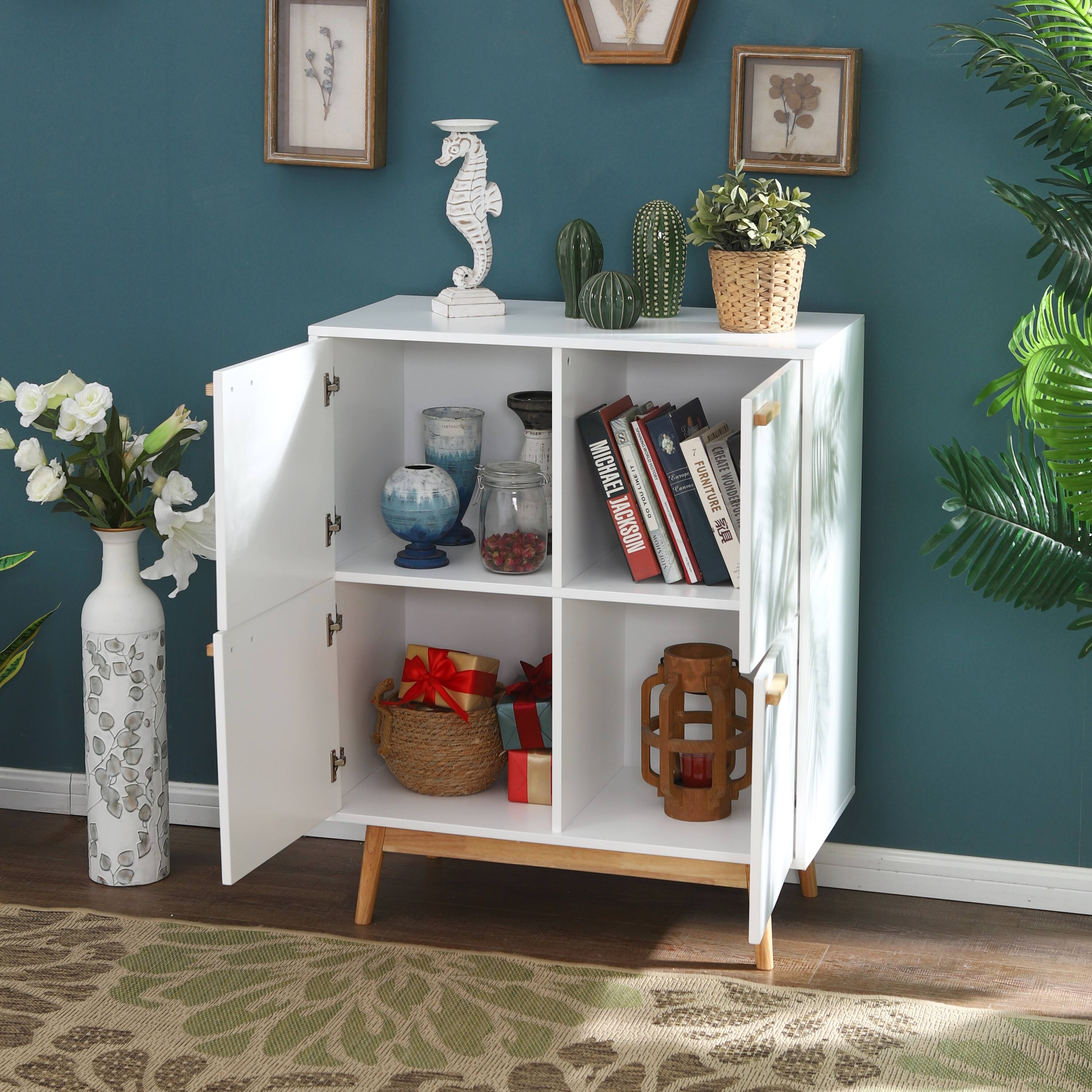 White Accent Storage with Doors Bed Bath & Beyond 39072887