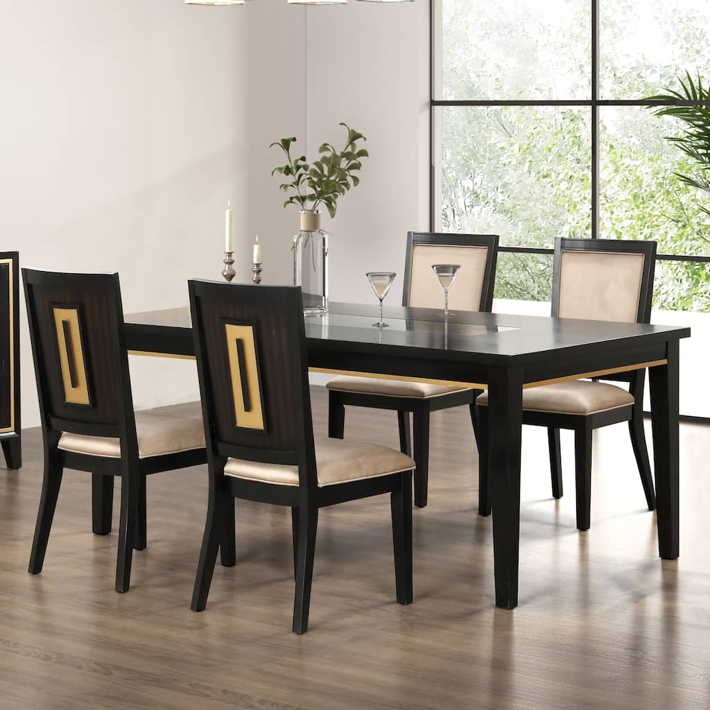 Furniture of America Nyx Modern 5-Piece Espresso Wood Dining Set