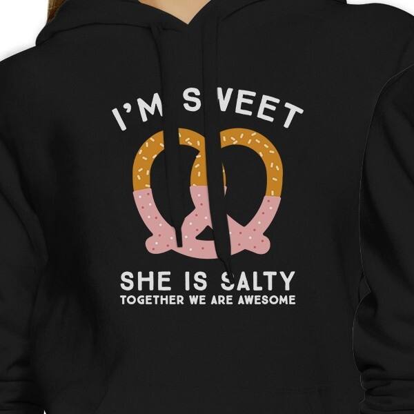 Shop Sweet And Salty Unisex Black Best Friend Hoodies Matching