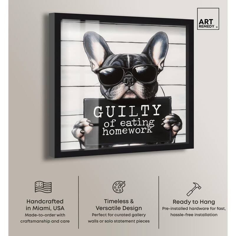 Guilty of Eating Homework Shadowbox by Art Remedy