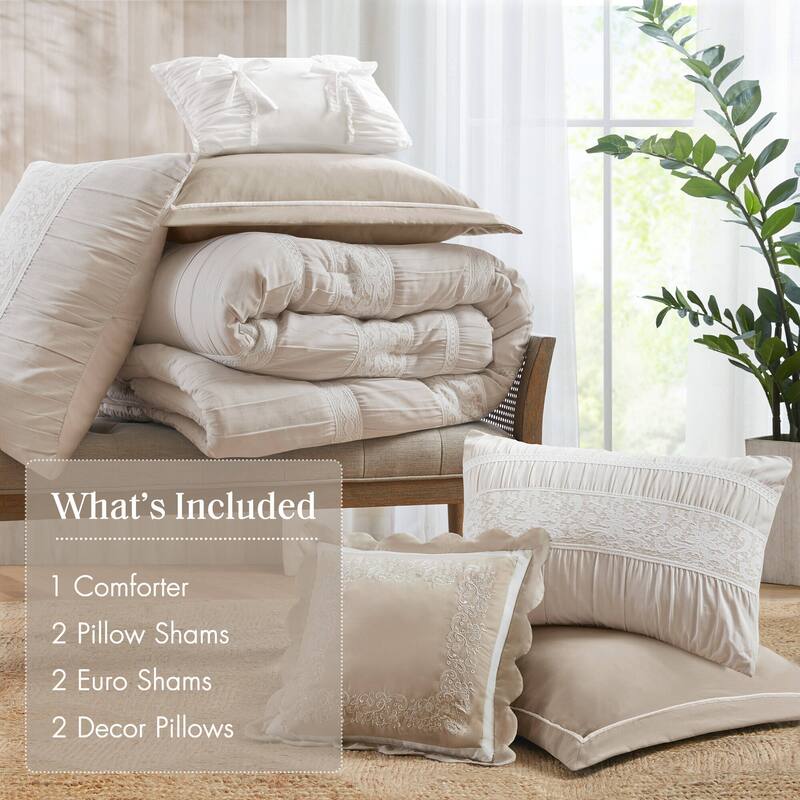 Madison Park Perryn 7 Piece Jacquard Comforter Set