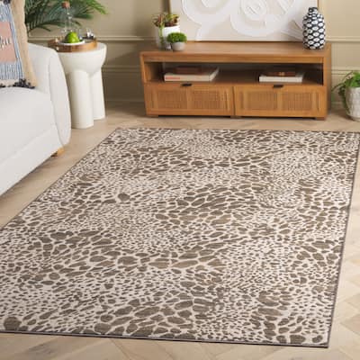 SAFAVIEH Noble Letteria Viscose Slip Resistant Rug - 5'1" x 7'6"