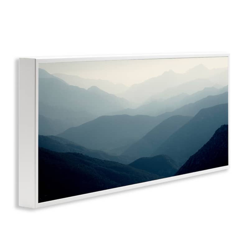 Stupell Foggy Blue Mountains Framed Giclee Art Design By Gemma Bardot