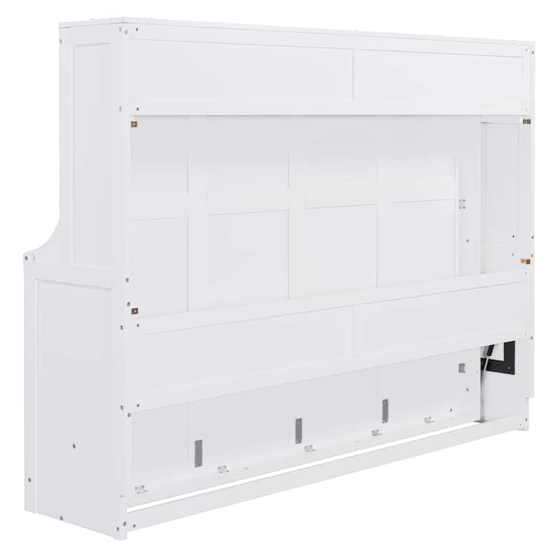 Murphy Bed with Hydraulic Lift & Desk Design