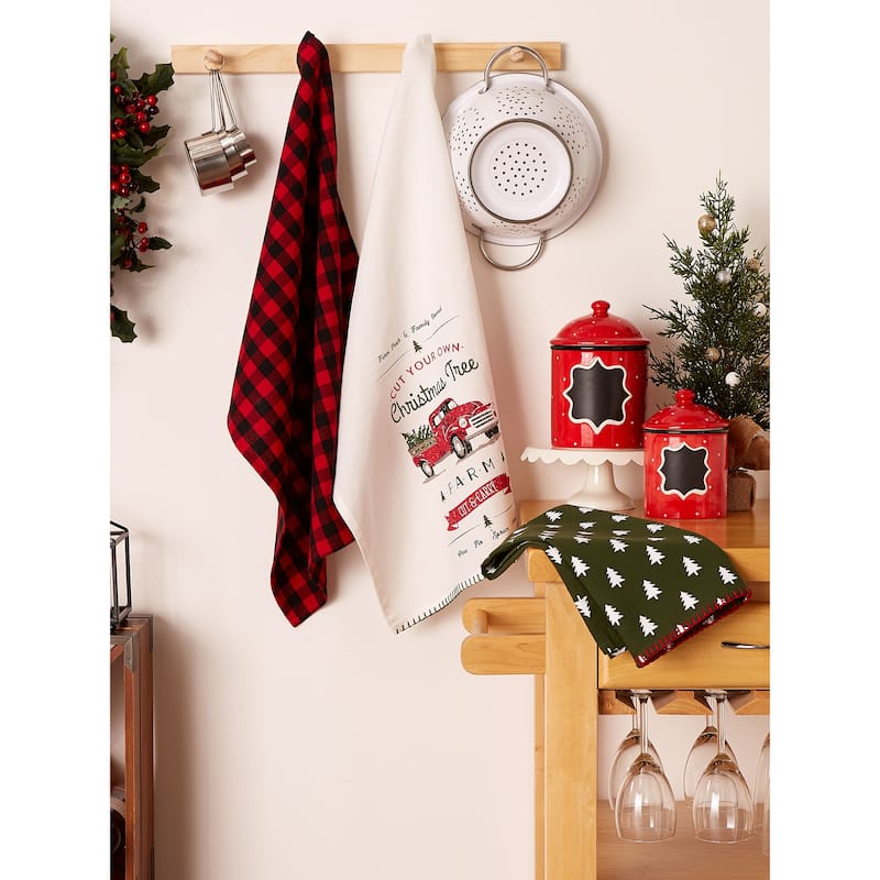 DII Asst Christmas Truck Dishtowels Set/3