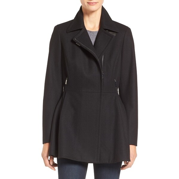 calvin klein black women's coat