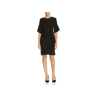 elbow sleeve work dress