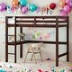 preview thumbnail 40 of 53, Loft Pine Wood Bed Frame with Safety Guardrail,Built-In Desk,Ladder,Twin Size
