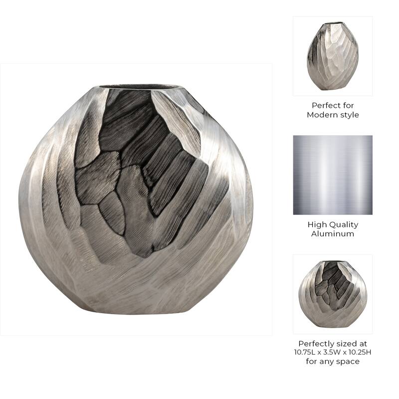 Modern Round Metal Table Vase - Flower Vase