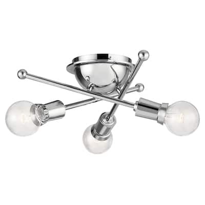 Kichler Lighting Armstrong 3-light Chrome Flush Mount