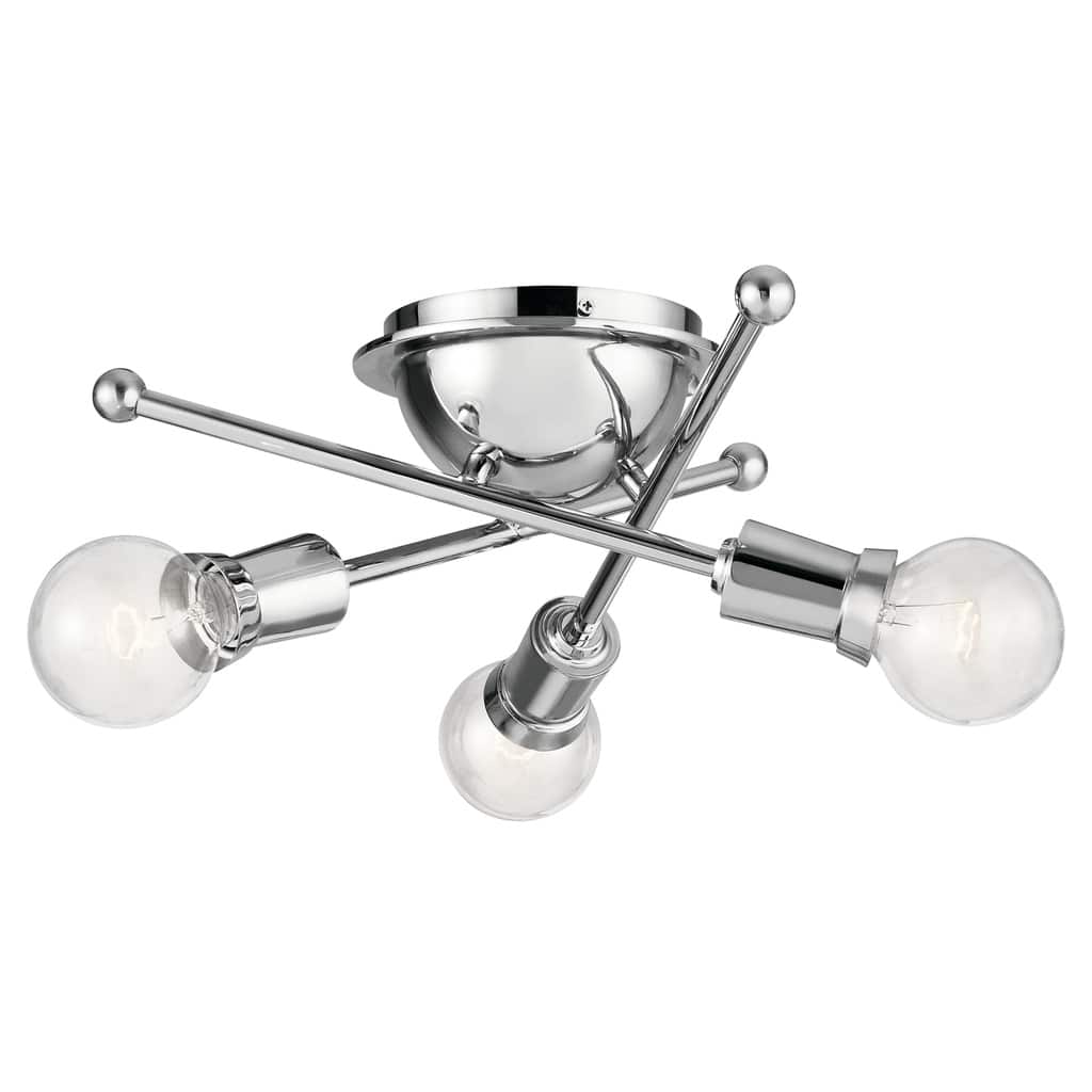 Kichler Lighting Armstrong 3-light Chrome Flush Mount
