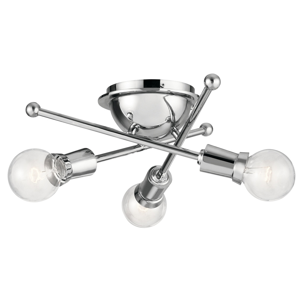 Kichler Lighting Armstrong 3-light Chrome Flush Mount