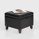 preview thumbnail 2 of 12, Adeco Faux Leather Tufted Flip Top Storage Ottoman