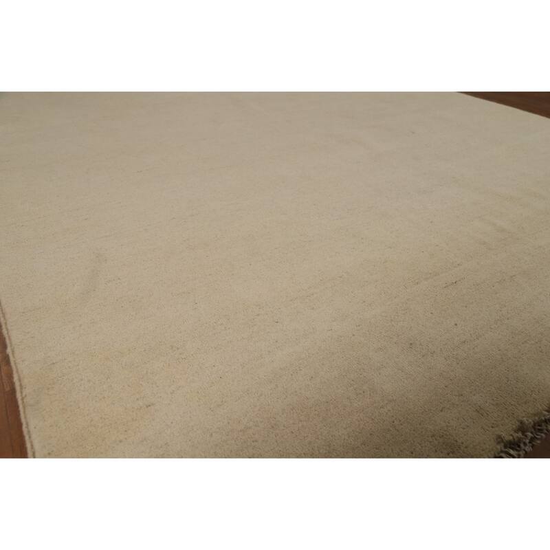 Modern Gabbeh Oriental Area Rug Handmade Solid Wool Carpet - 6'2"x 8'2"