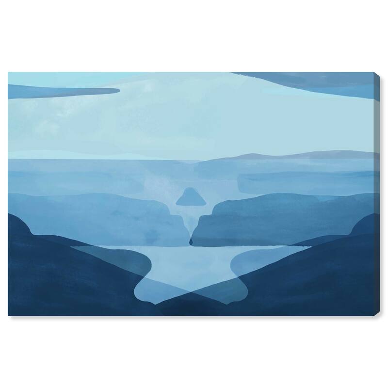 Wynwood Studio Canvas Nautical and Coastal Coast Blue Abstract Blue and Modern & Contemporary Wall Art Canvas Print