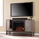preview thumbnail 3 of 15, Silver Orchid Lanigan Contemporary Brown Wood Electric Fireplace