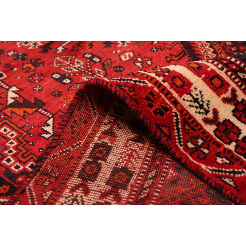 ECARPETGALLERY Hand-knotted Melis Vintage Red Wool Rug - 5'9 x 8'6