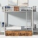preview thumbnail 14 of 20, Twin XL Metal Bunk Bed with Storage Drawers, MDF Guardrails, Black