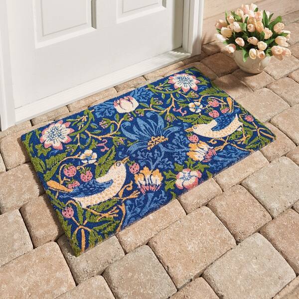 William Morris Strawberry Thief Doormat Indoor Outdoor William Morris Strawberry Thief Doormat