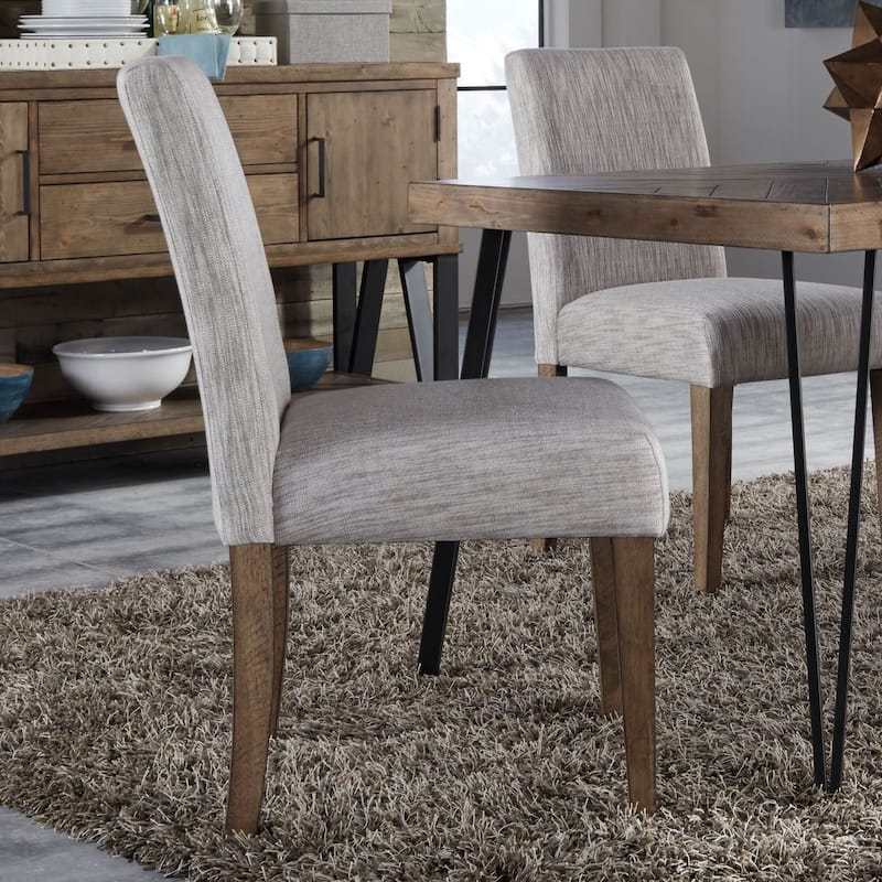 Horizons Rustic Caramel with Sawmark Distressing Uph Side Chair (Set of 2) - Set of 2 - Dining Height