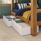 preview thumbnail 2 of 19, Mid-Century Modern Full over Full Bunk Bed with Storage Drawers