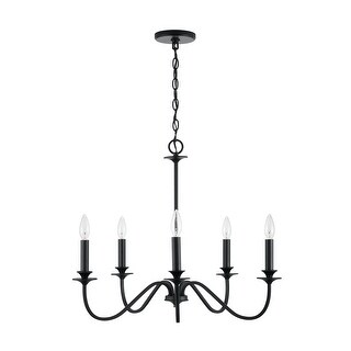 Weston 5-light Matte Black Chandelier