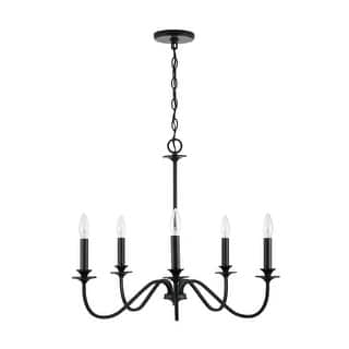 Weston 5-light Matte Black Chandelier