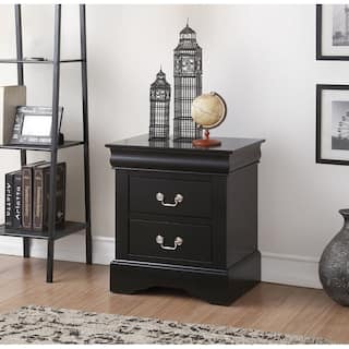 Solid Wood Nightstands with 2-Drawers
