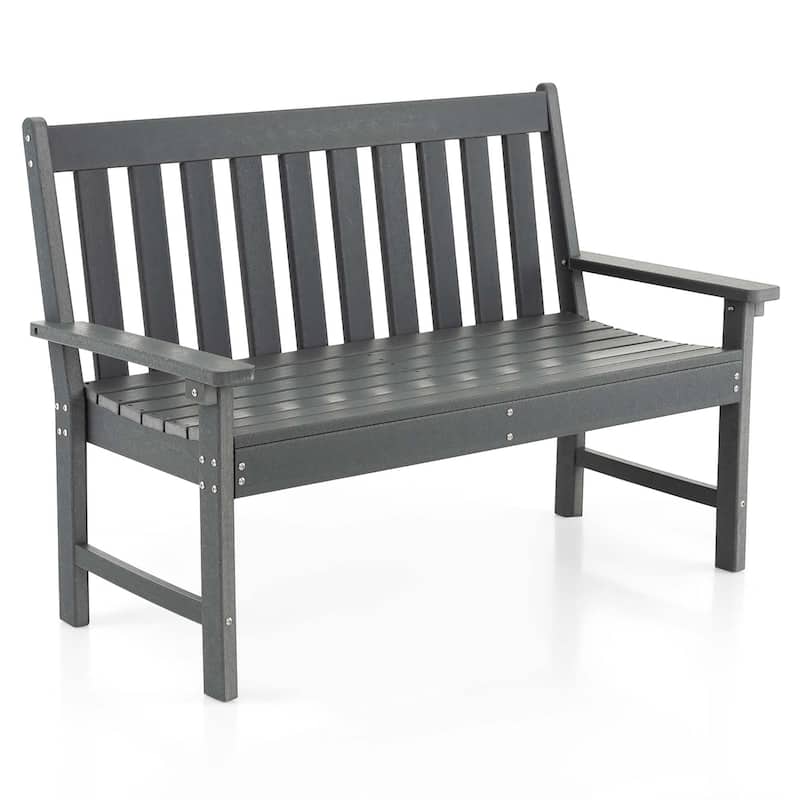 Costway Garden Bench All-Weather HDPE 2-Person Outdoor Bench for Front - See Details
