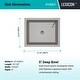 preview thumbnail 3 of 4, Lexicon Platinum Quartz Composite Rectangle Vanity Sink Galaxy Concrete V330
