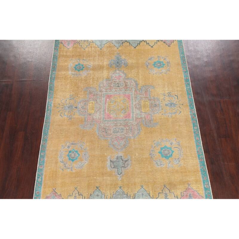 Traditional Geometric Tabriz Persian Area Rug Handmade Wool Carpet - 5'9" x 8'10"