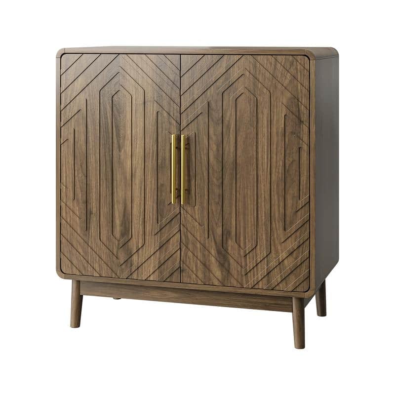 Sideboard Buffet Cabinet with Adjustable Shelves and Elegant Artistic Design for Home Decor