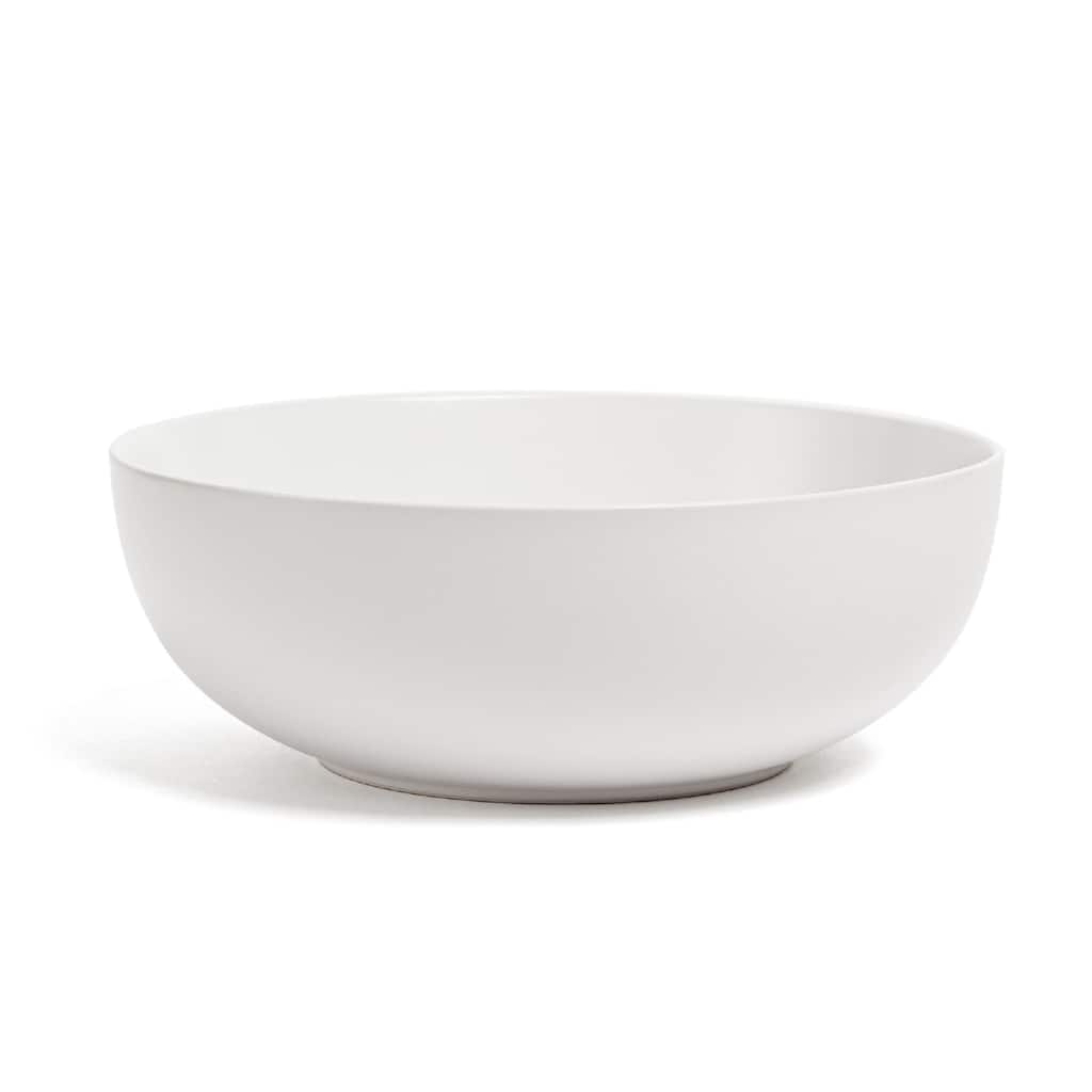 over&back Coupe Semi-Matte Stoneware Low Serving Bowl, 3.2qt