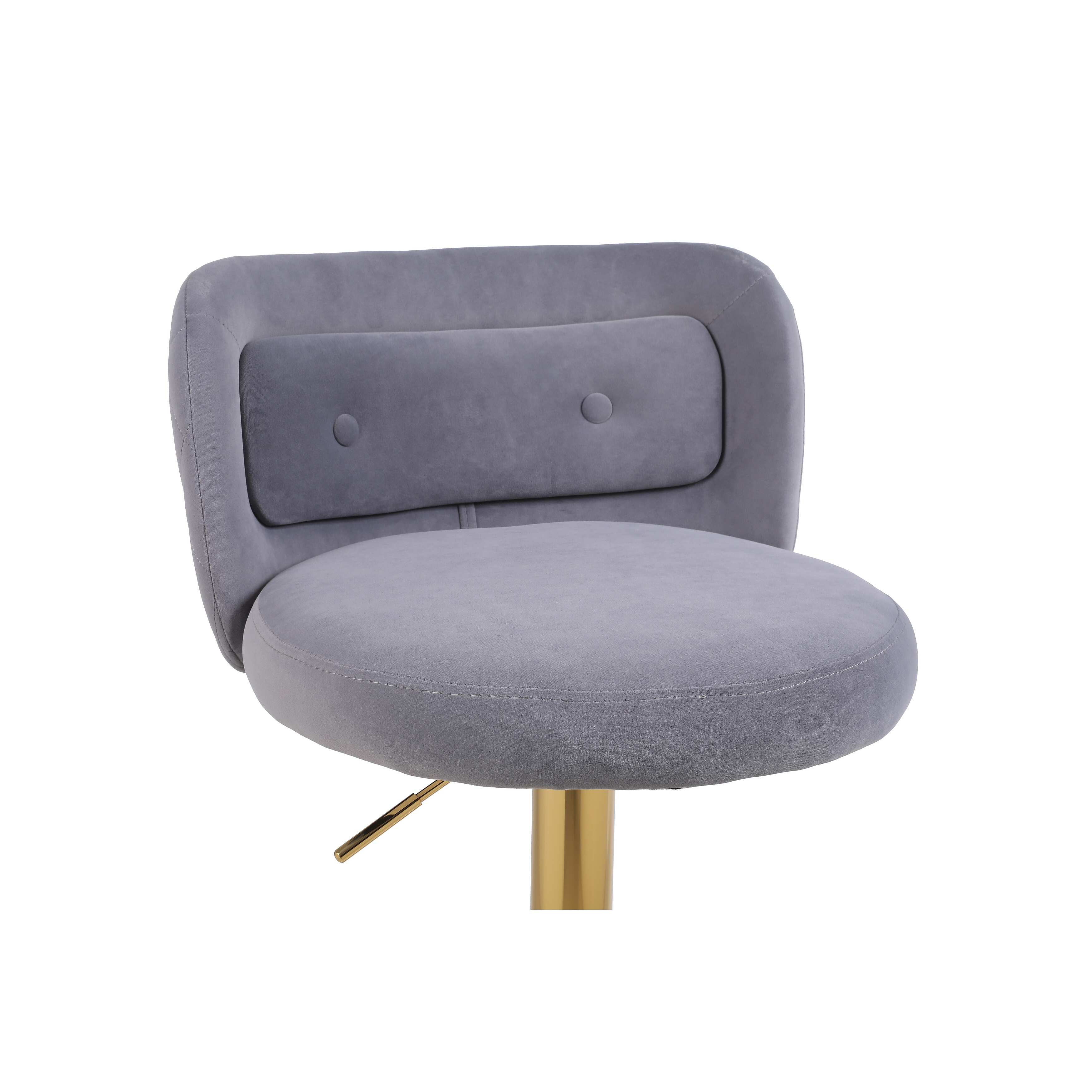 Velvet Swivel Bar Stool Adjustable Tufted Counter Bar Chairs W