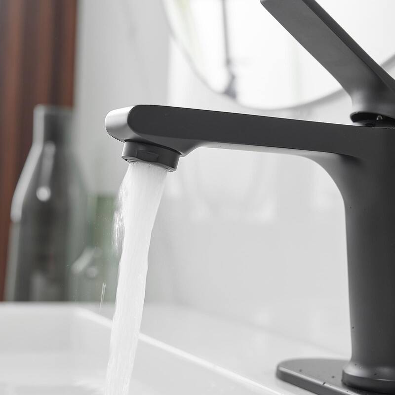 WIZ Matte Black Bathroom Sink Faucet