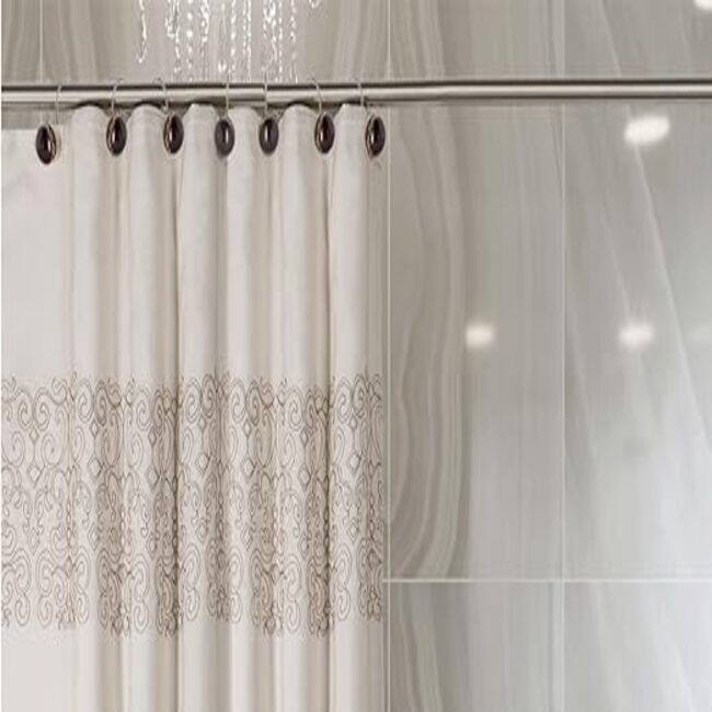 Creative Scents Dublin Brown Shower Curtain Hooks - Set of 12