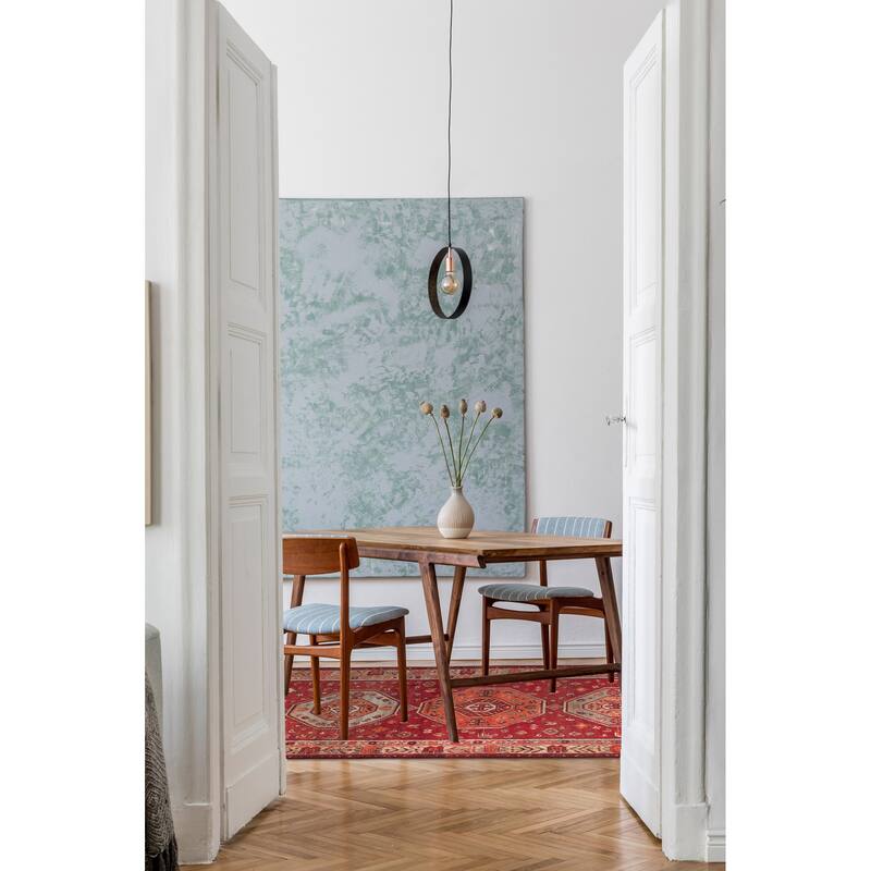 ECARPETGALLERY Hand-knotted Konya Anatolian Dark Red Wool Rug - 4'7 x 12'10