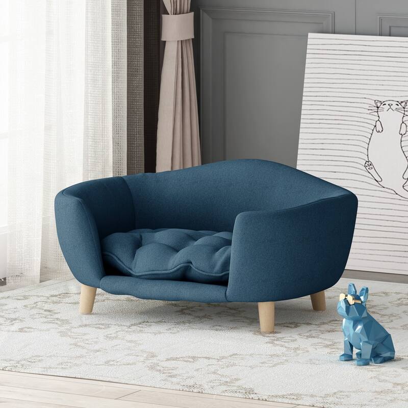 30.25" L X 21.75" W Dog Bed For Small Dogs - 30" Width - Blue