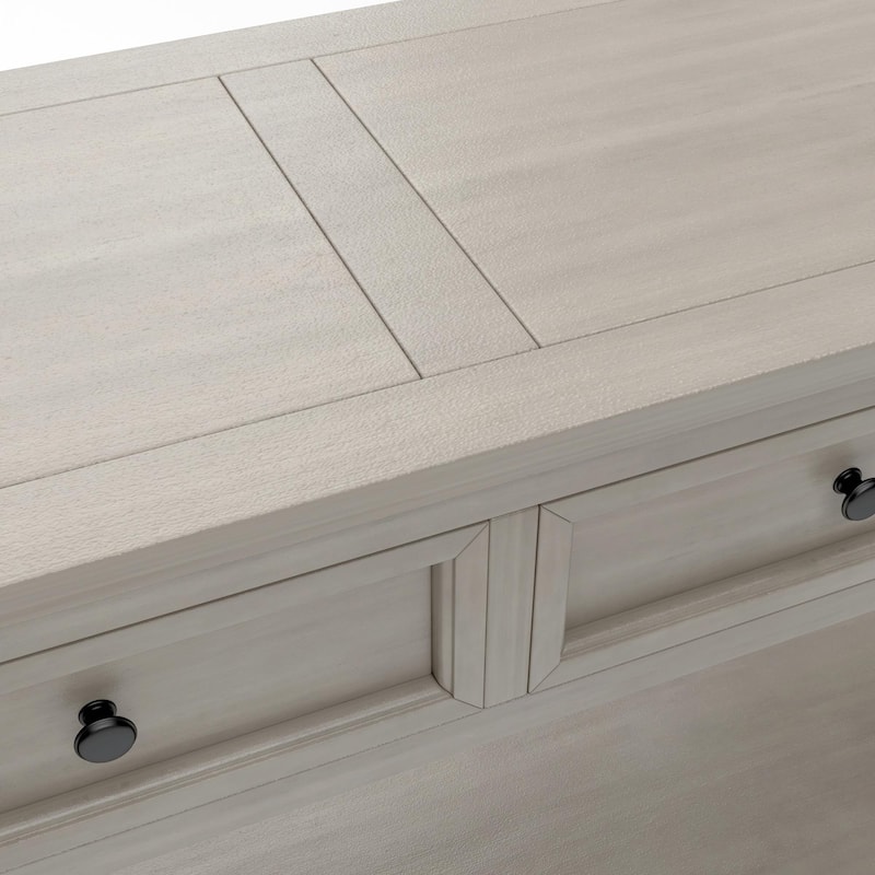 63'' Console Table with Storage Drawers and Bottom Shelf