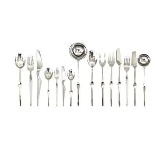 Mepra Ergonomica Flatware Set with H/H Knives - 126 Pieces - Stainless Steel