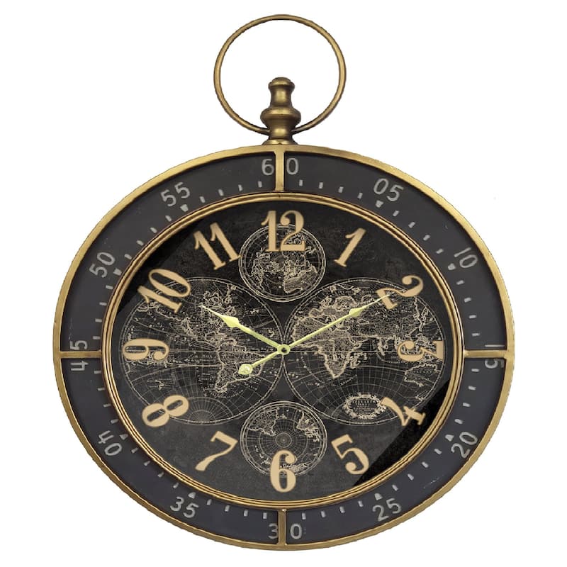 Pocket Watch Style Metal Wall Clock - 31*23.5*2.3