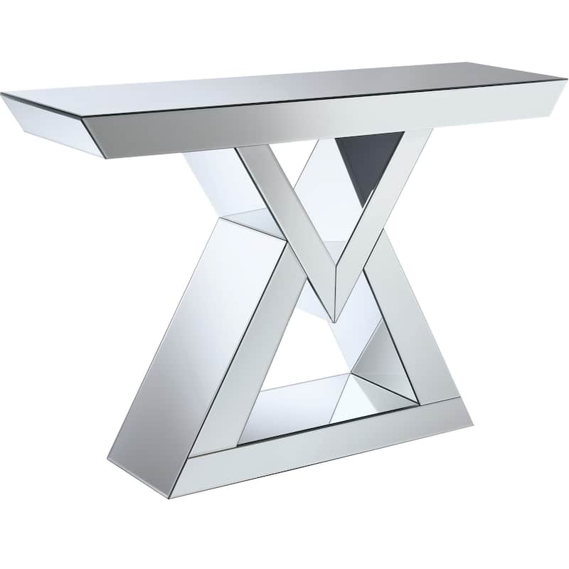 Glamorous Contemporary Design Mirrored Accent Console Table