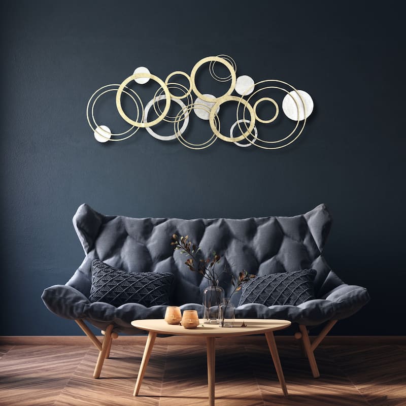 Caliope Multi Ring Gold and Silver Wall Decor